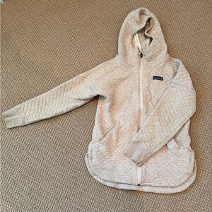 Patagonia Light Gray Quilted Hoodie